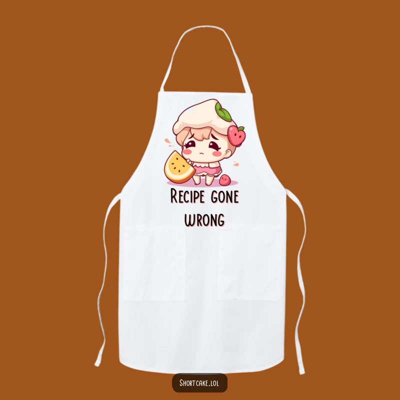 Funny Confused Shortcake Apron: Kitchen Mishaps Dessert Gift