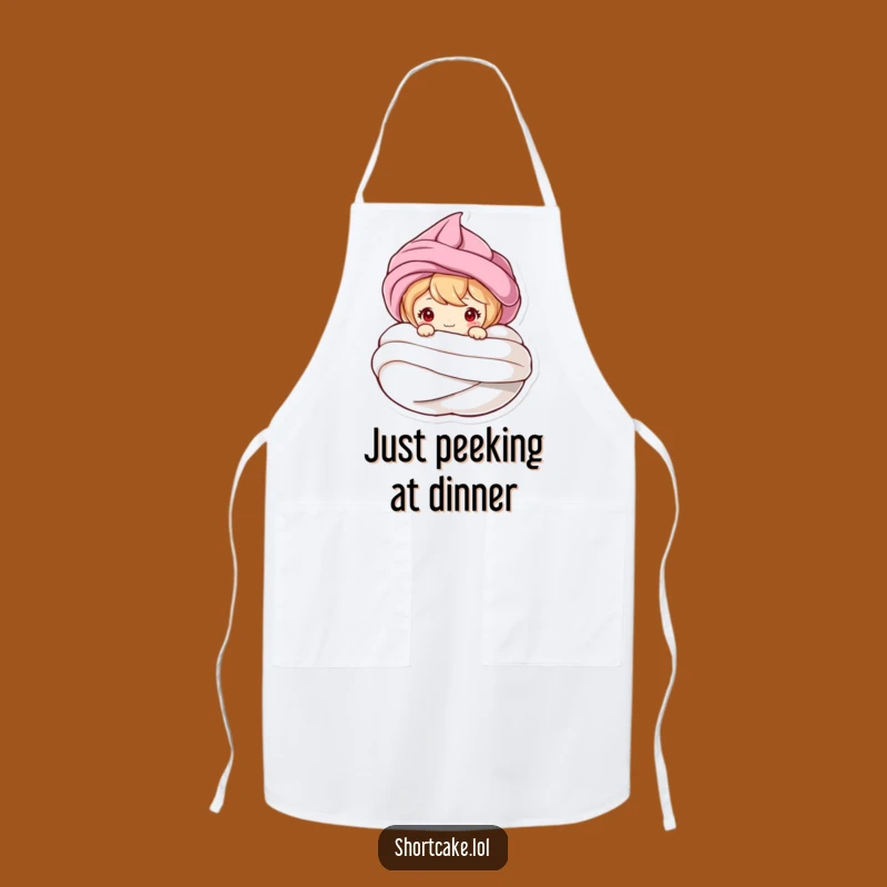 Funny Shortcake Meringue Peek Apron - Hilarious Kitchen Chef Gift