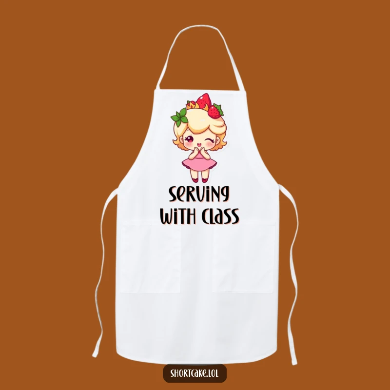 Funny Strawberry Crown Shortcake Apron: Cook with Royal Elegance