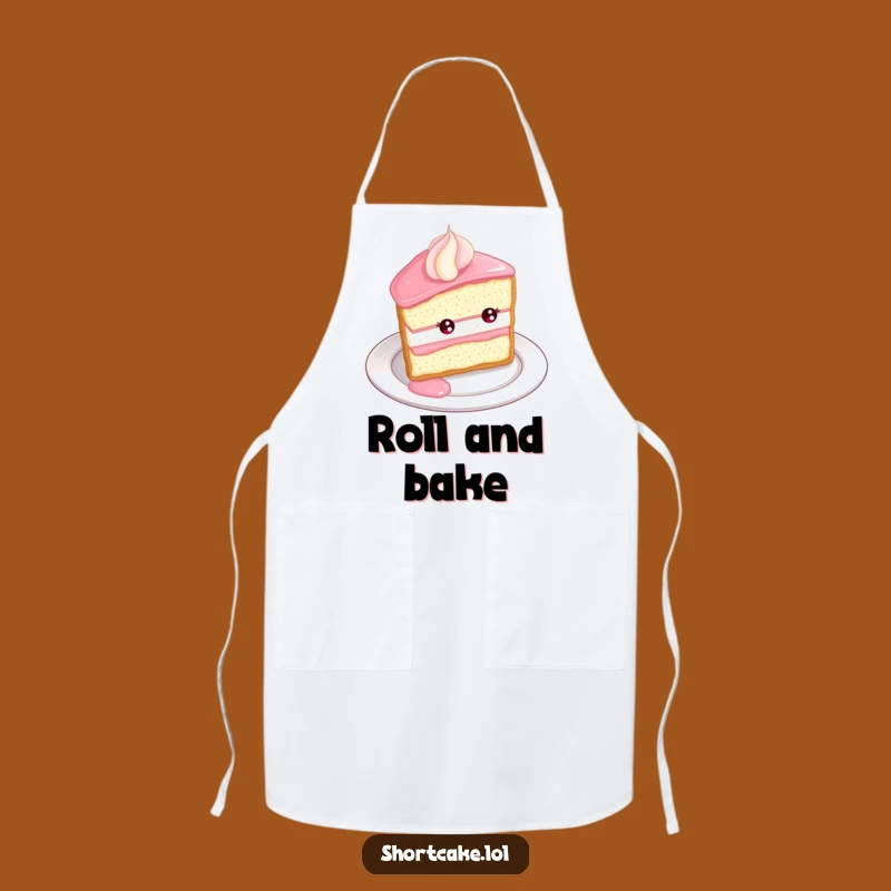 Funny Shortcake Roll Apron: Kitchen Plate Edge Wear, Best Funny Gift for Bakers