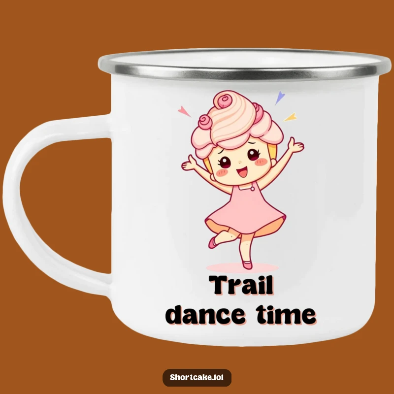 Funny Shortcake Pirouette Camping Mug: Adventure & Dessert Fun Gift