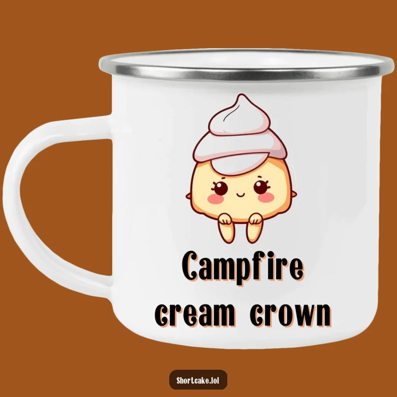 Sweet Shortcake Cream Hat Camping Mug: Enjoy Drinks with Funny Dessert Charm