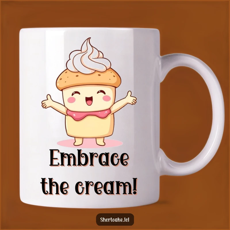 Funny Embracing Shortcake Mug: A Cozy & Sweet Gift for Dessert Lovers