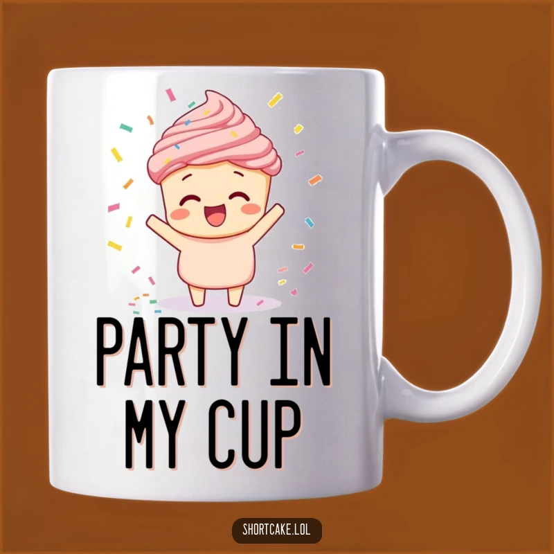 Funny Confetti Shortcake Mug: Celebrate in Style, Perfect Funny Gift for Party Lovers