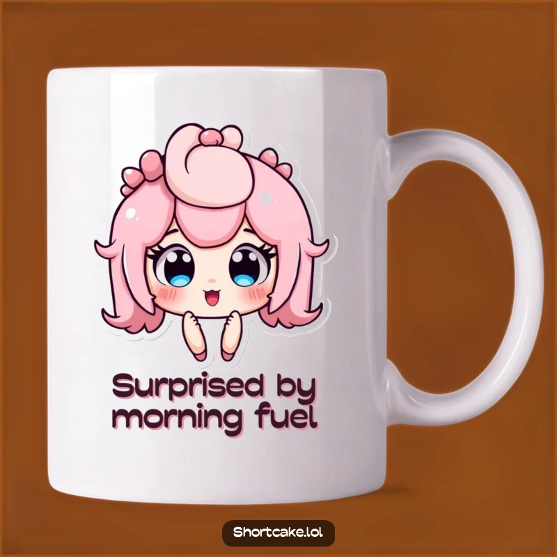 Funny Shortcake Surprise Mug: Wide-Eyed Dessert Lover Gift