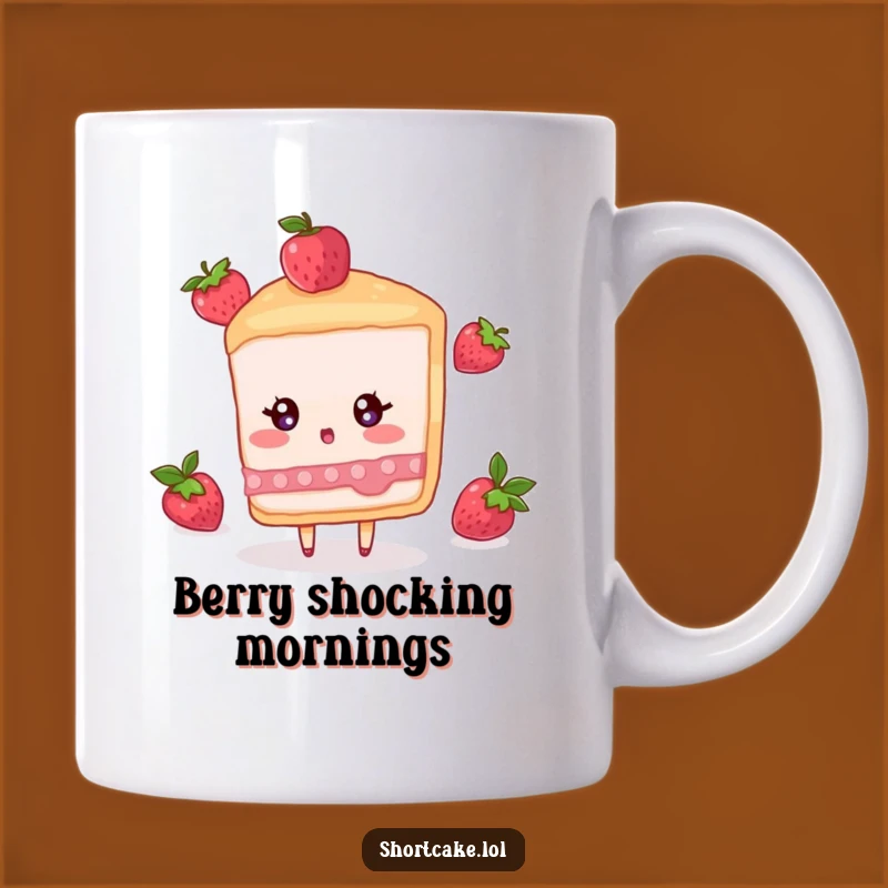 Funny Surprised Shortcake Mug - Berry Surprise Dessert Lover Gift