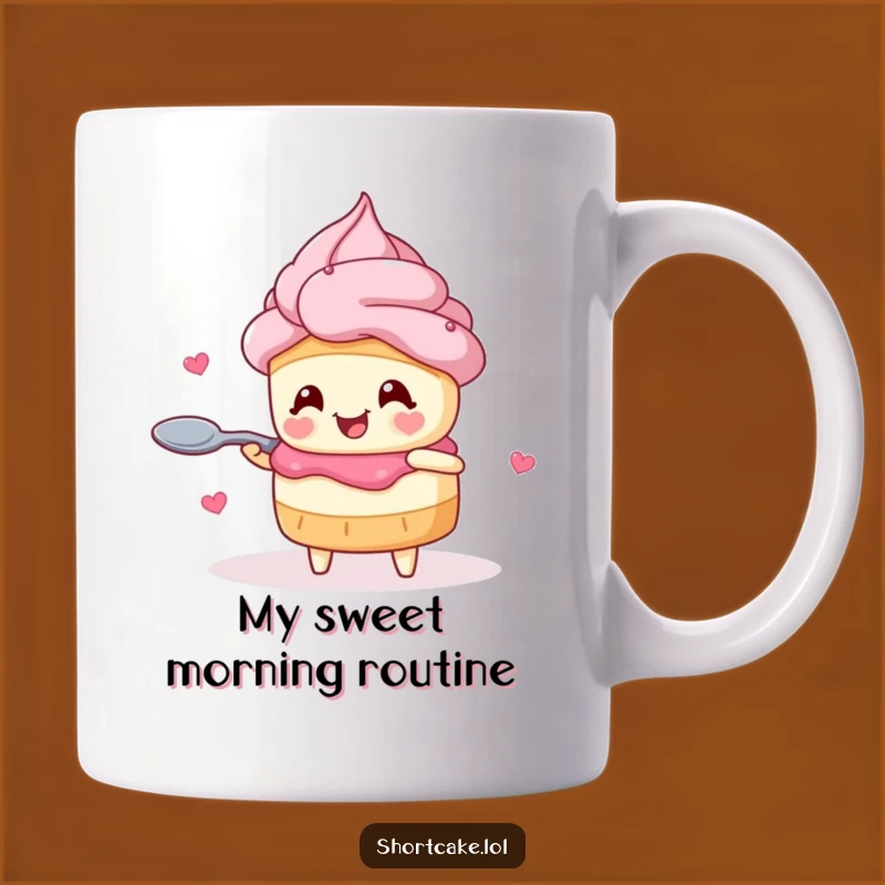 Funny Shortcake Twirl Mug: A Sweet Treat Gift for Dessert Lovers