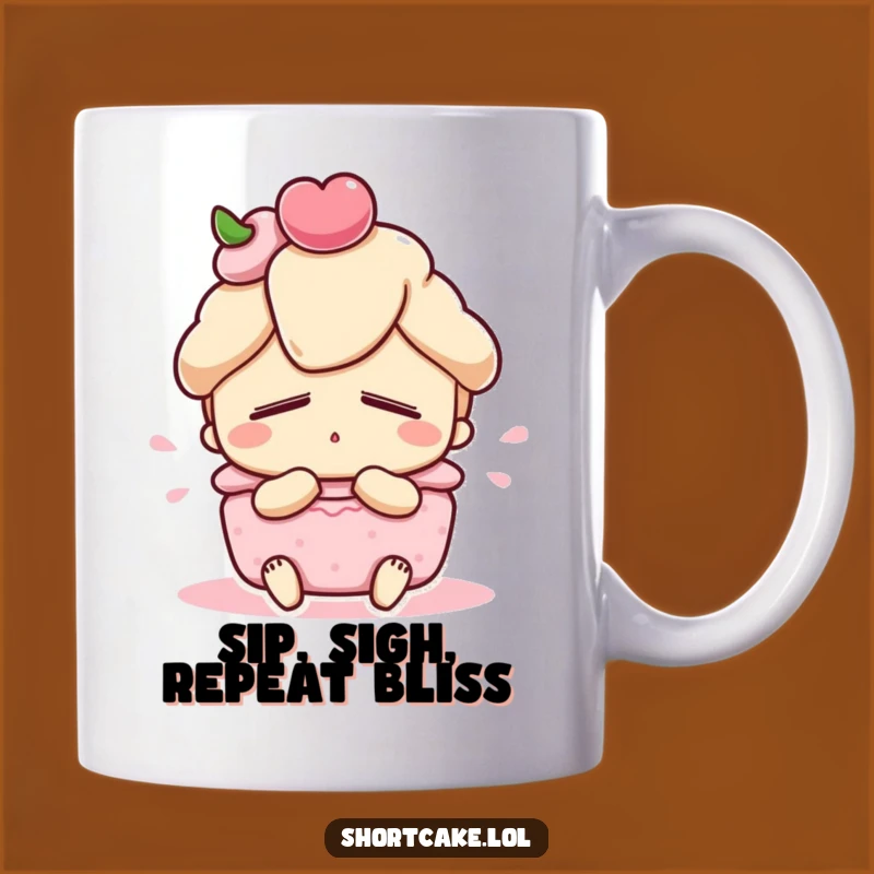 Funny Shortcake Mug: Blissful Dessert Lover Gift