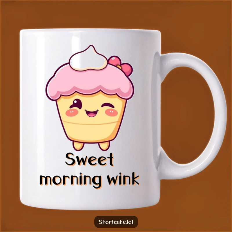 Funny Winking Shortcake Mug: A Delightful Dessert Character Perfect for Gift Giving