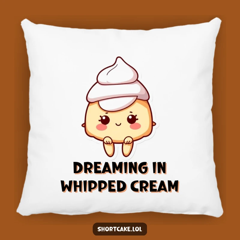 Cozy Shortcake Cream Hat Pillow: Plush Comfort with a Funny, Sweet Design