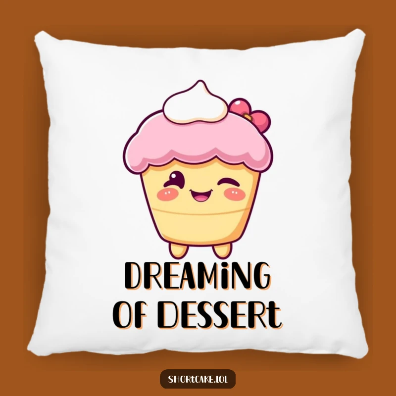 Cute Funny Winking Shortcake Pillow: Add Sweet Comfort and Playful Charm