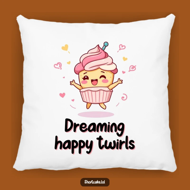 Funny Shortcake Pillow: Cuddle Up with a Celebratory Spin