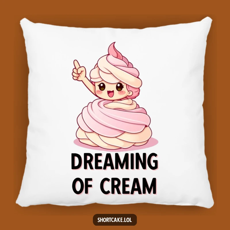 Funny Shortcake Triumphant Pillow: Soft Victory Dessert Cushion, Adorable Funny Gift