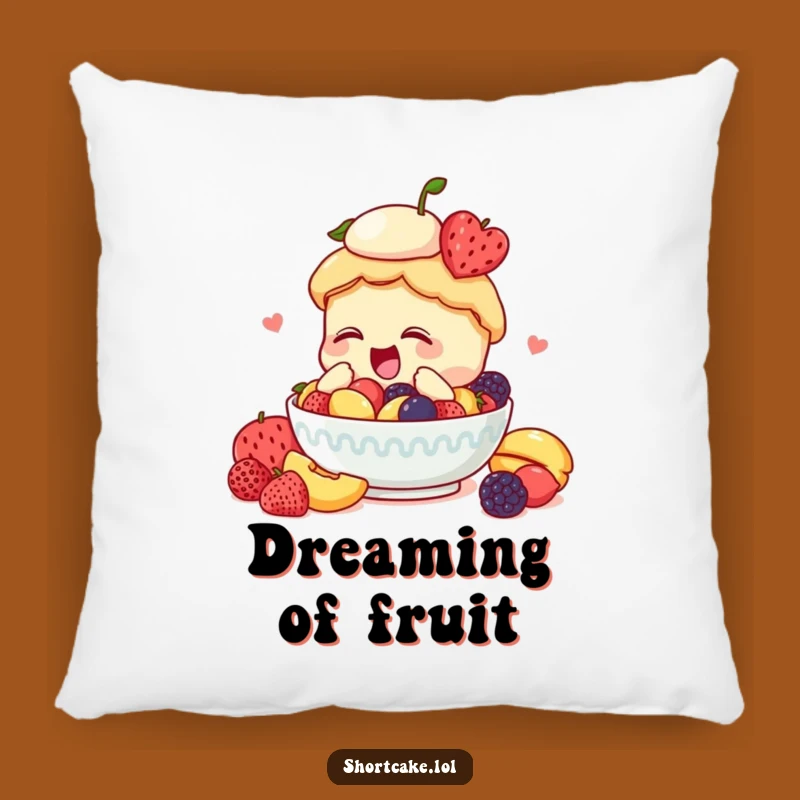 Funny Diving Shortcake Fruit Pillow – Cozy Up With Sweetness!