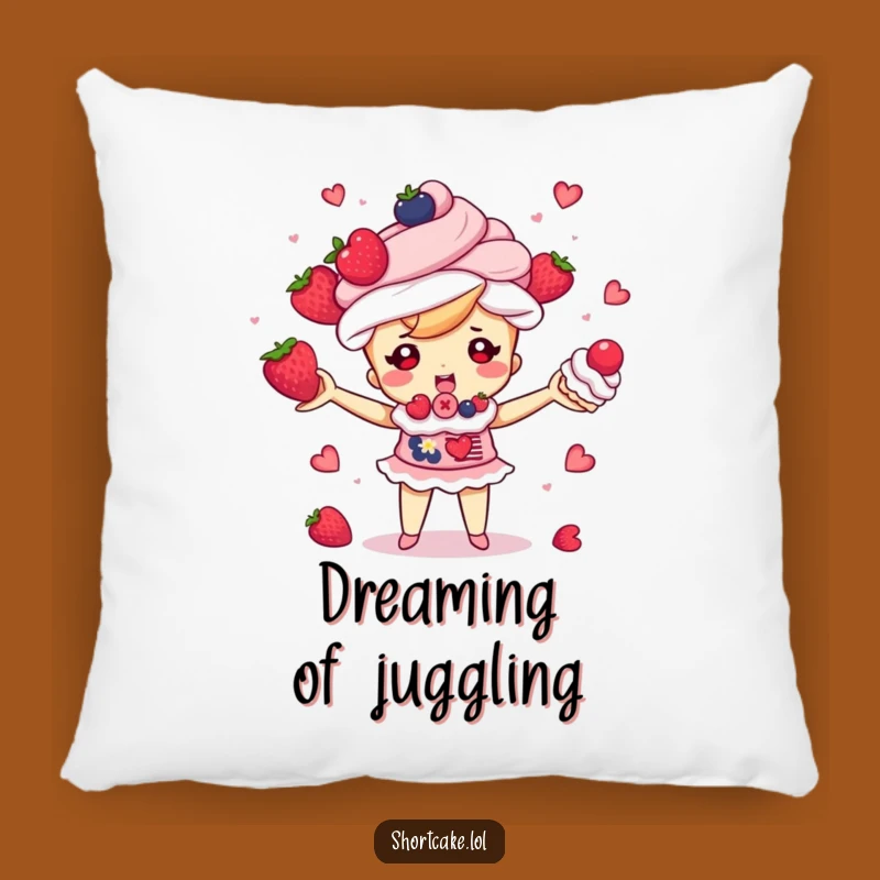 Funny Shortcake Juggling Pillow - Comfy & Whimsical Decor