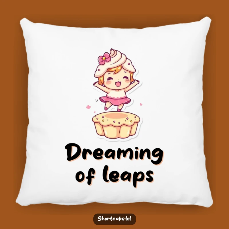 Funny Leaping Shortcake Pillow: Dynamic Dessert Character Comfort for a Fun Gift