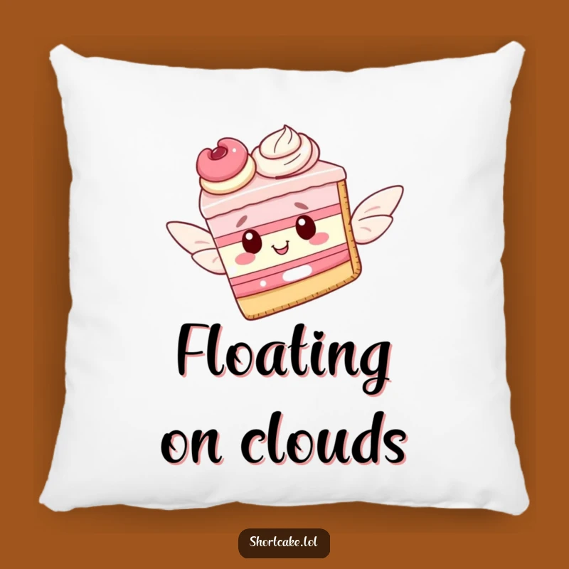 Funny Flying Shortcake Slice Pastry Wings Pillow - Soft & Dreamy Comfort