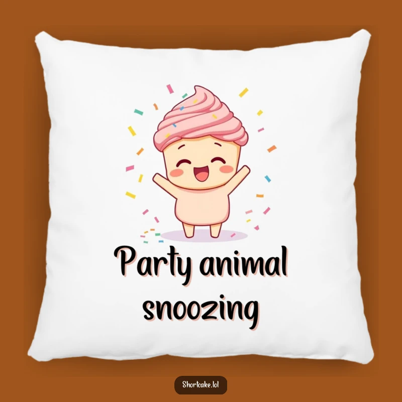 Funny Confetti Shortcake Pillow: Snuggle Up with Celebration, Perfect Funny Gift