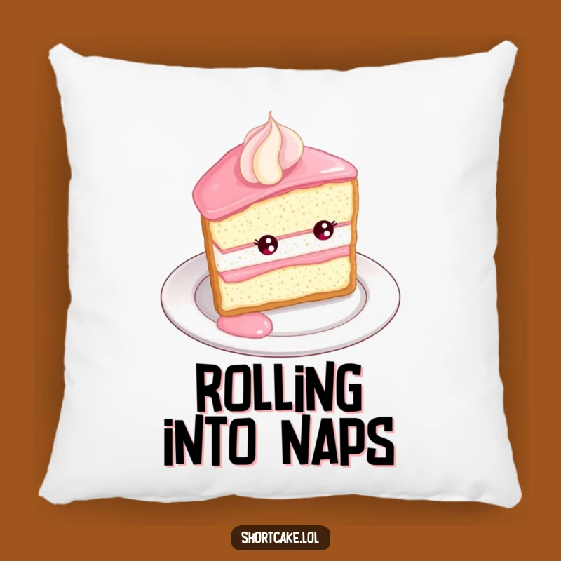 Funny Shortcake Roll Pillow: Cozy Plate Edge Cushion, Great Funny Gift Accent