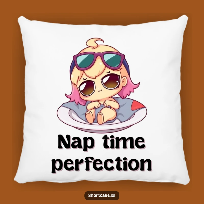 Funny Shortcake Pillow: Soft Lounging Dessert Character, a Cozy and Funny Gift for Comfort