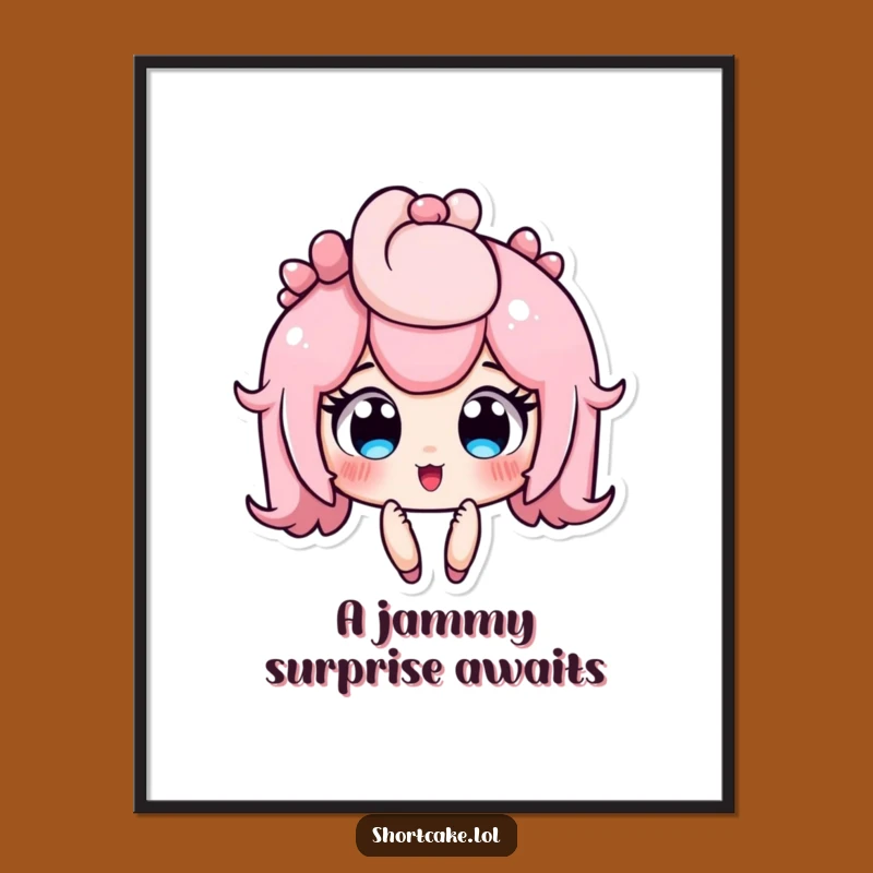 Funny Shortcake Digital Art: Instant Surprise Dessert Decor