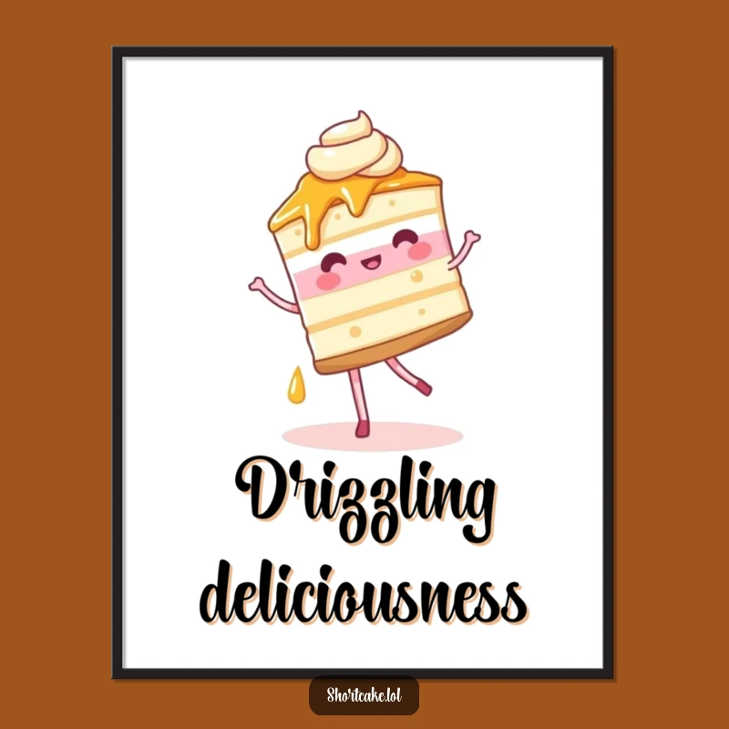 Funny Shortcake Pirouette Digital Art: Instant Whimsical Dessert Decor Download