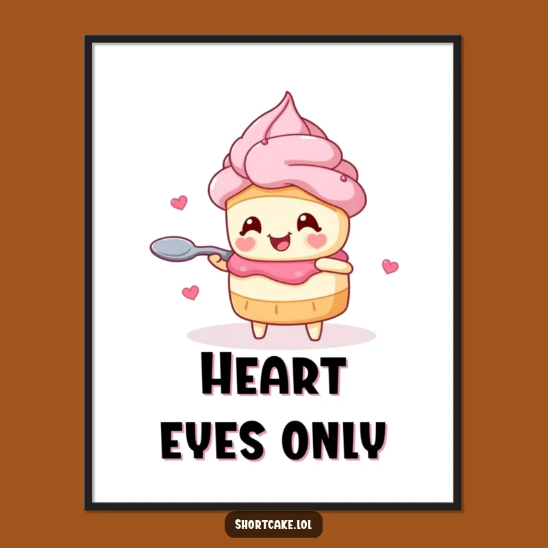 Funny Shortcake Digital Art: Joyful Dessert Decor, Instant Funny Gift Download