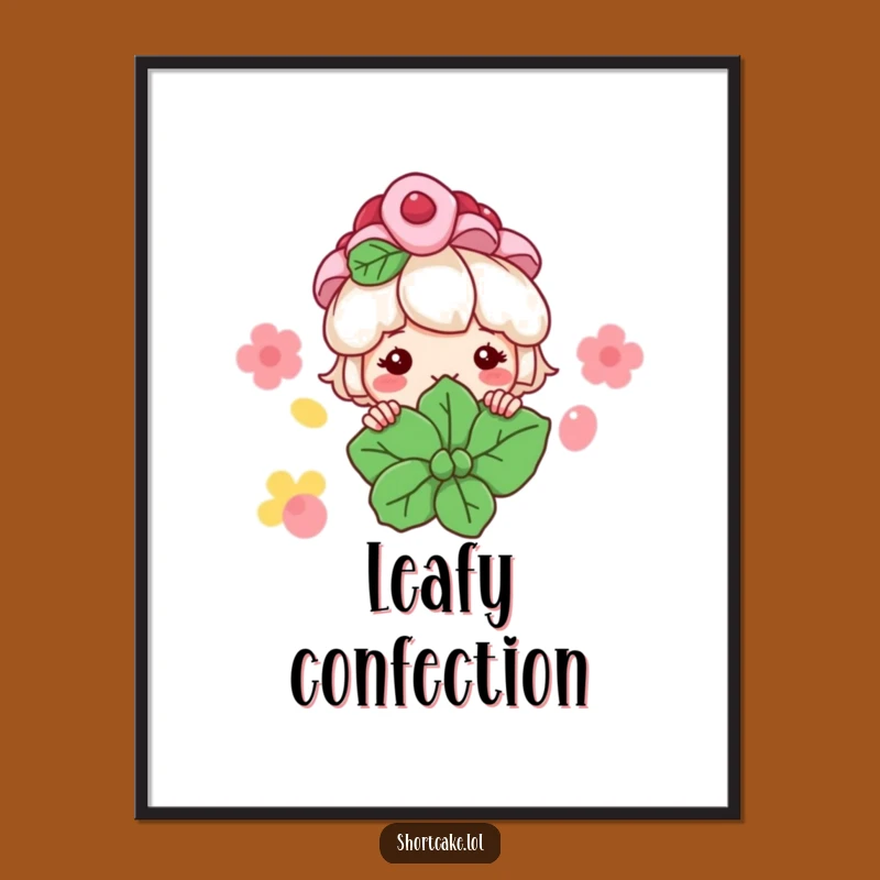 Funny Shortcake Peeking Digital Art: Instant Sweetness for Your Walls