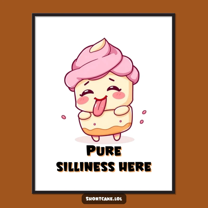 Funny Spinning Shortcake Face Digital Art – Instant Giggle-Inducing Decor!