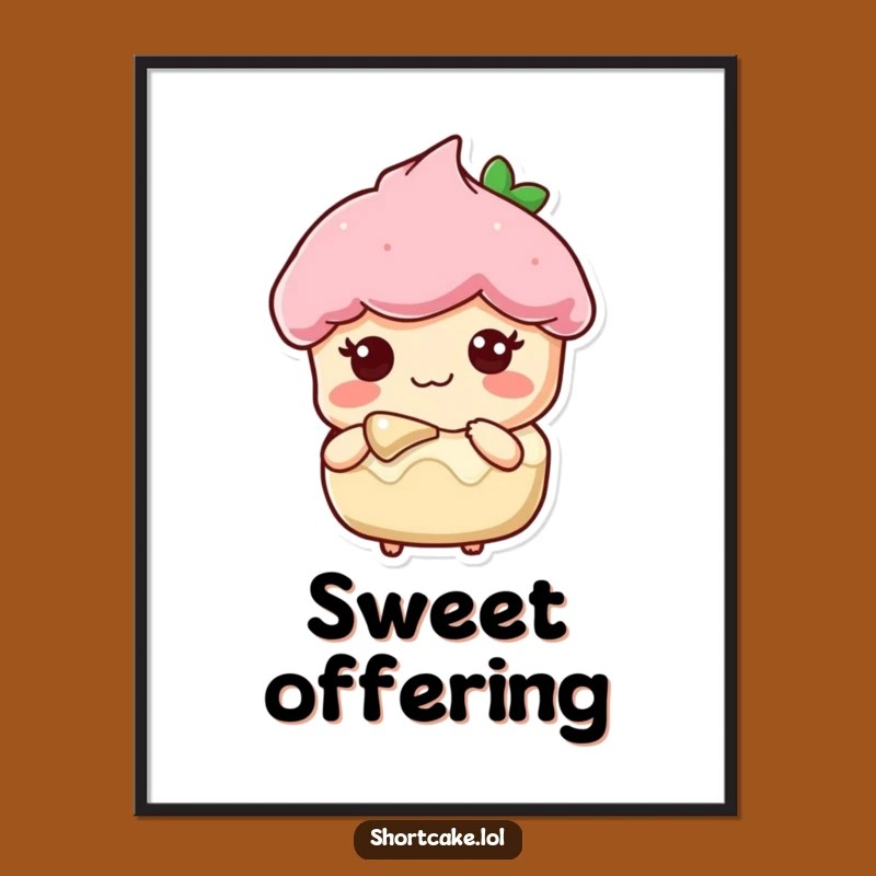 Funny Sweet Shortcake Digital Art - Sharing Dessert Wall Decor Gift