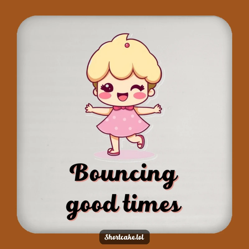 Funny Cheerful Shortcake Coasters - Set of Happy Table Protectors