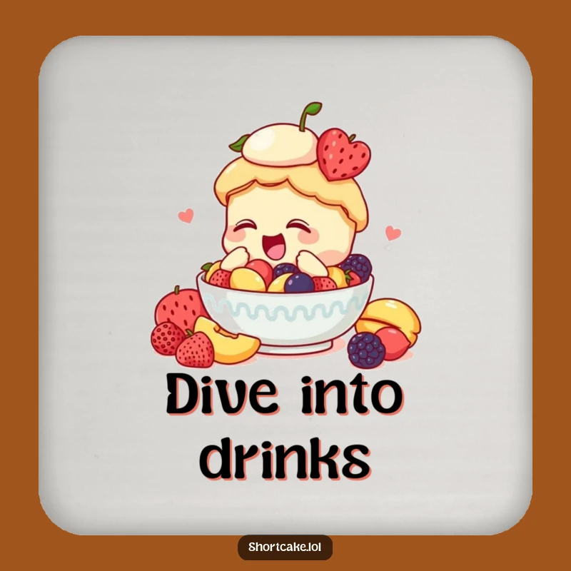 Funny Diving Shortcake Fruit Coaster – Protect Surfaces With Joy!