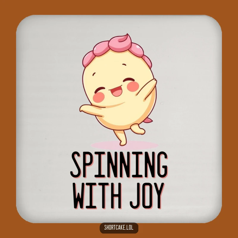 Funny Giggling Shortcake Cartwheel Coaster: Protect Surfaces with Playful Energy