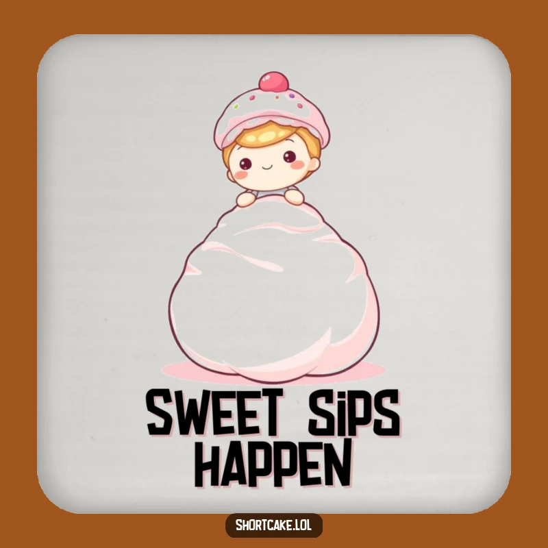 Funny Meringue Shortcake Coaster – Protect Surfaces With Sweetness!