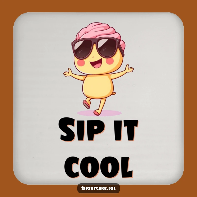 Funny Shortcake Sunglasses Hop Coaster - Protect Surfaces In Style!