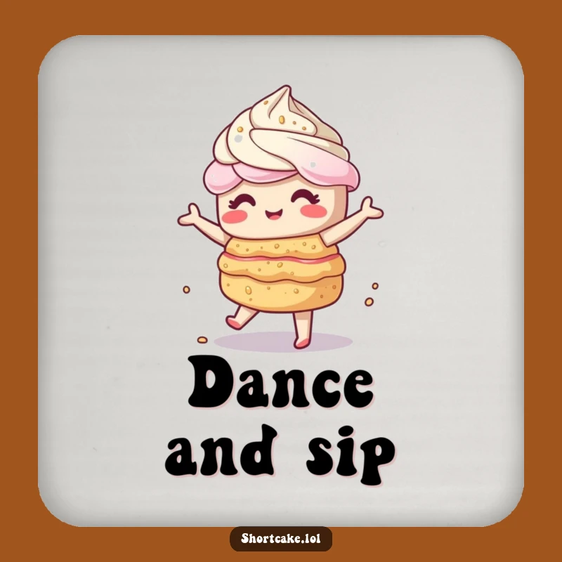 Funny Wobbling Shortcake Coaster Set: Protect Surfaces with Dance Fun