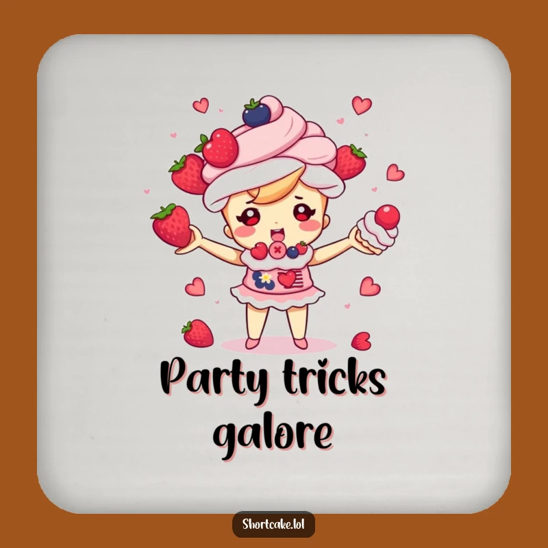 Funny Shortcake Juggling Coaster Set - Protect Surfaces with Style