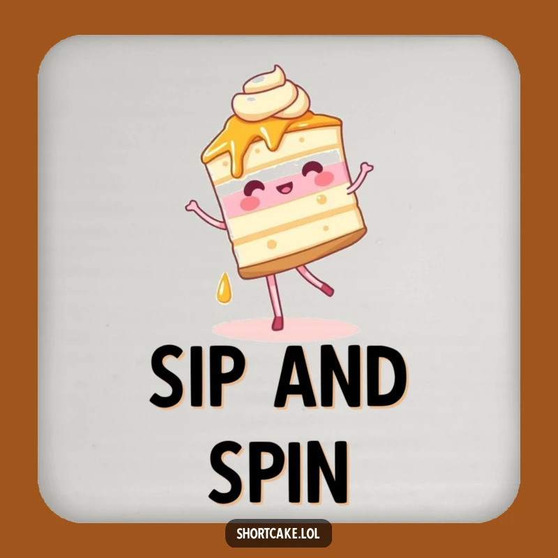 Funny Shortcake Pirouette Coaster: Protect Surfaces with Whimsical Dessert Style