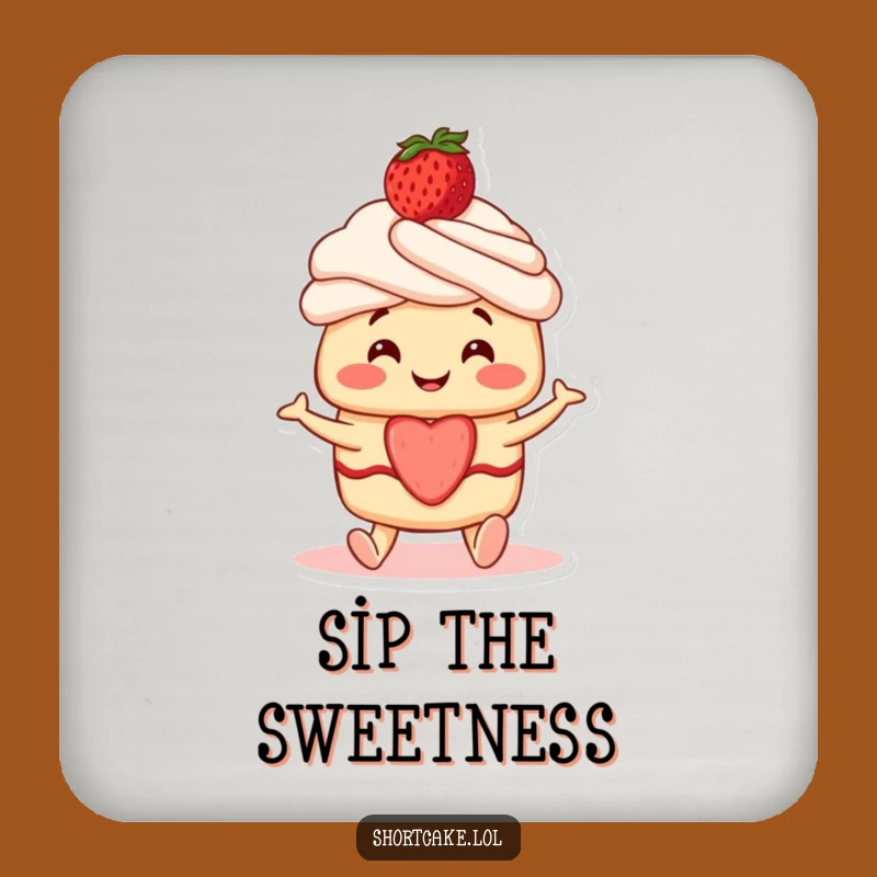 Funny Shortcake Wiggle Coaster: Adds Sweet Charm to Your Drink