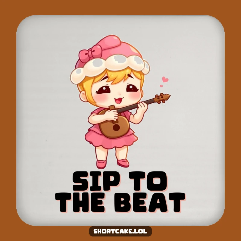 Funny Fife Playing Shortcake Coasters: Protect Surfaces with Musical Charm