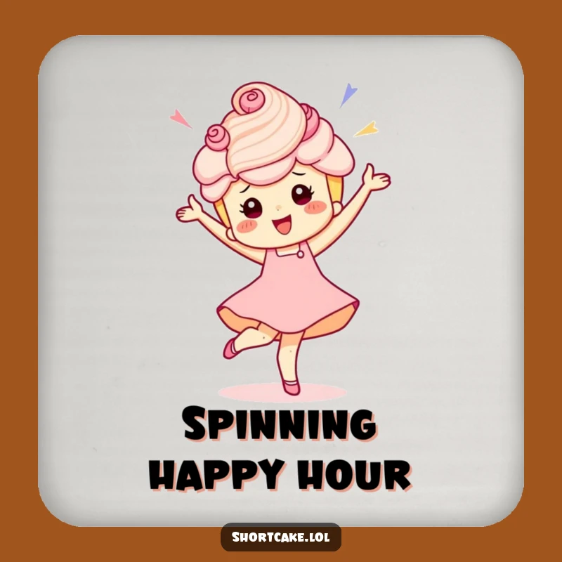Funny Shortcake Pirouette Coaster Set: Protect Surfaces with Dessert Charm Gift
