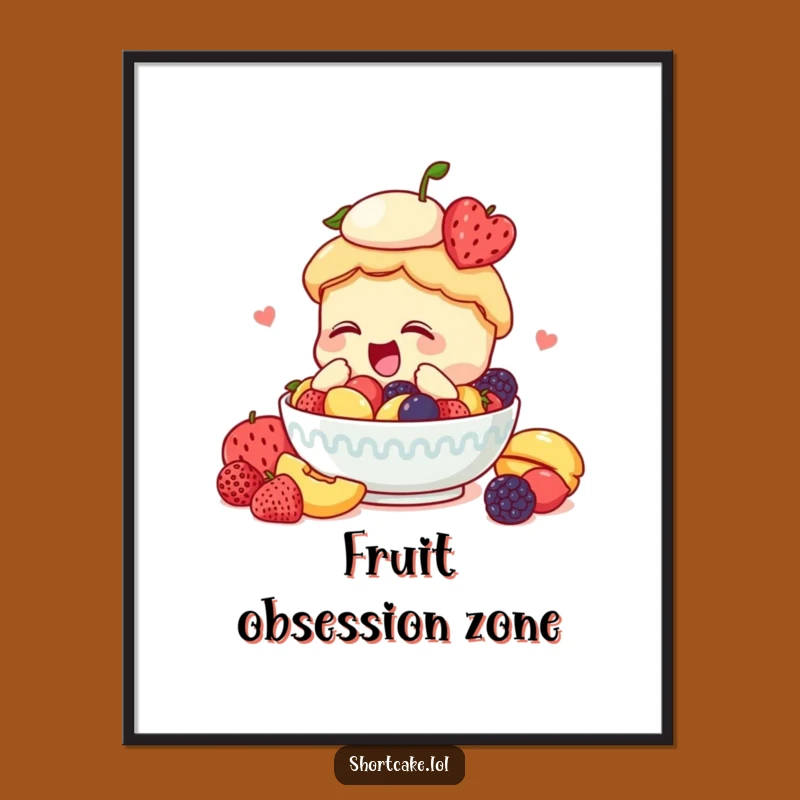 Funny Diving Shortcake Fruit Poster – Add Zest To Your Walls!