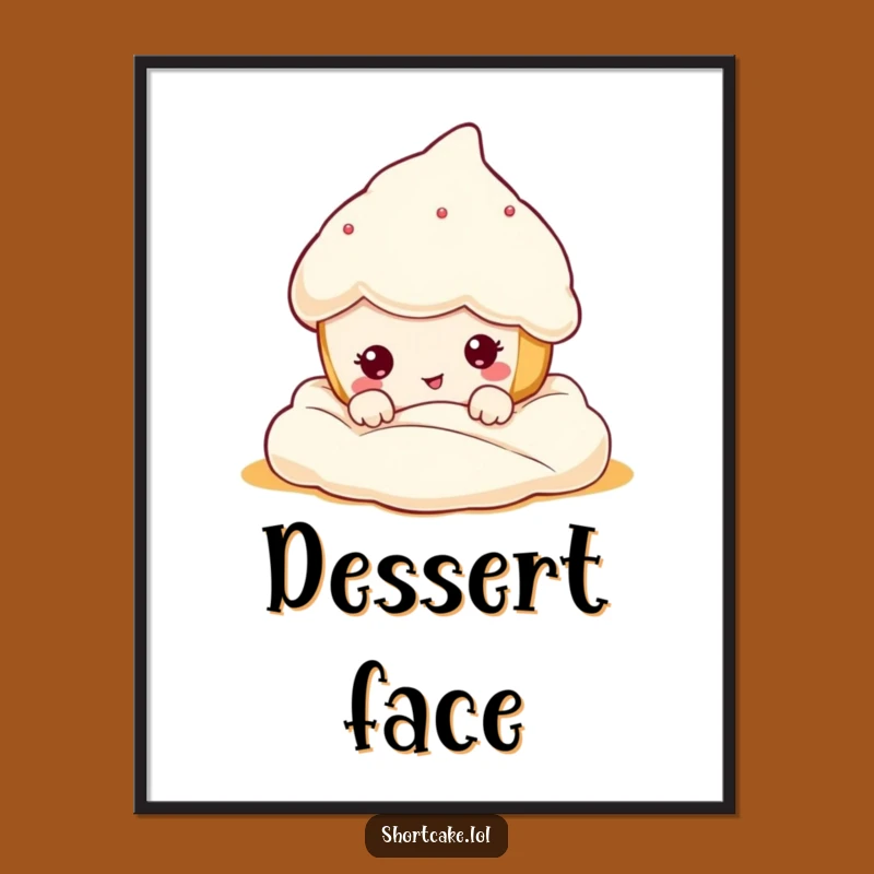 Funny Shortcake Face Poster: Add Adorable Humor to Your Walls