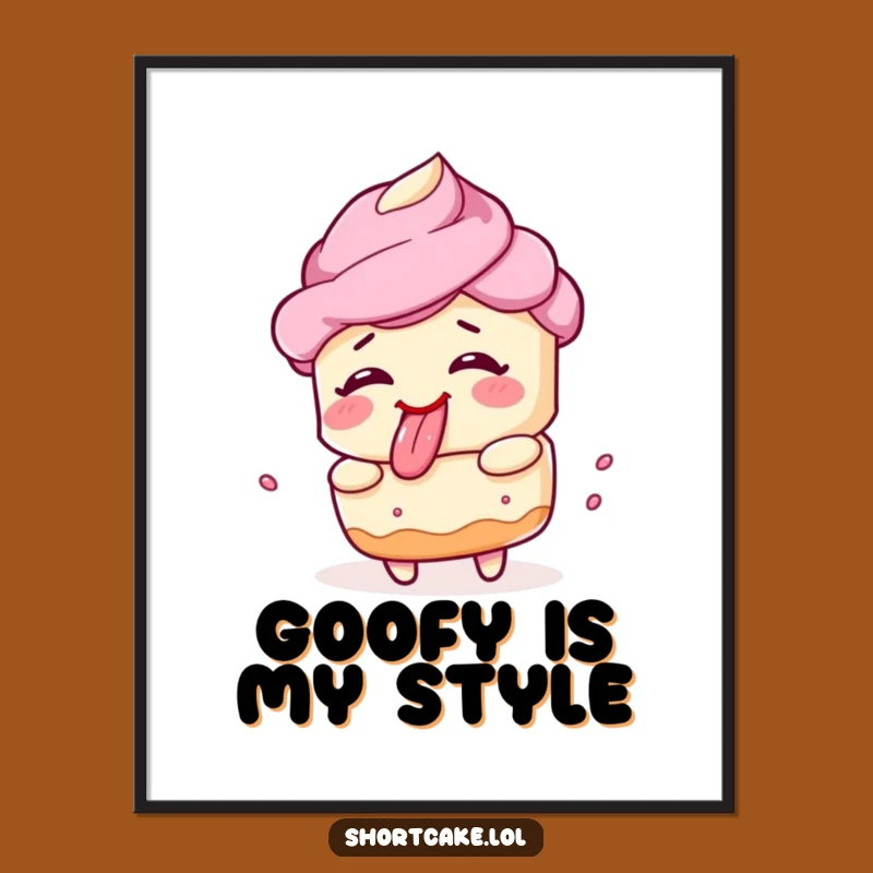 Funny Spinning Shortcake Face Poster – Hilarious Wall Art Addition!