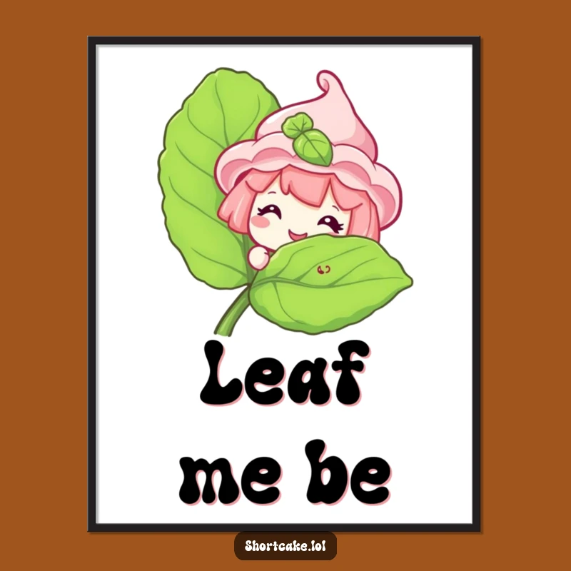 Funny Shortcake Peeking Poster: Sweet Minty Wall Art, Perfect Funny Gift