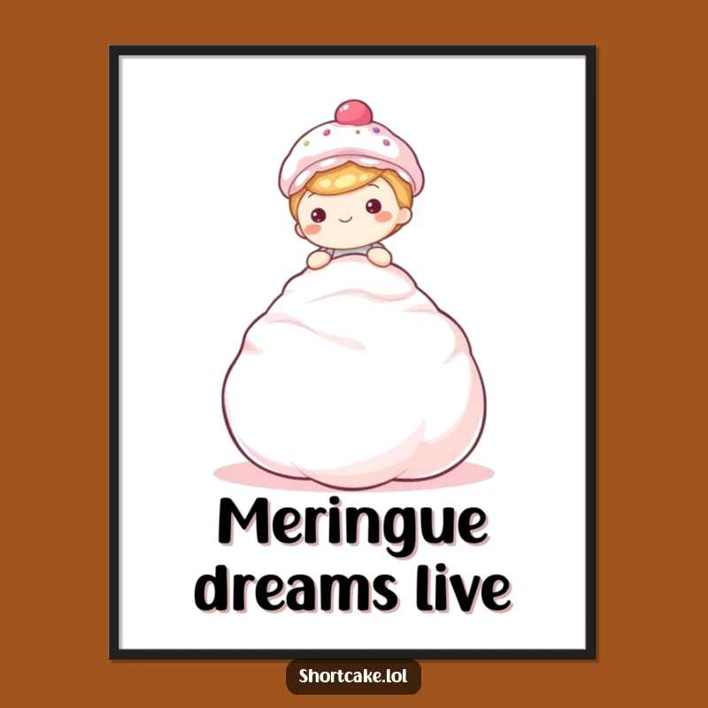Funny Meringue Shortcake Poster – Sweet Art For Your Walls!