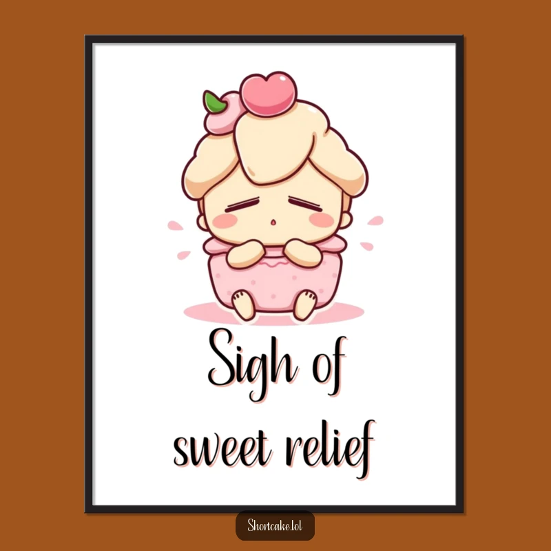 Funny Shortcake Poster: Blissful Dessert Art for Your Wall