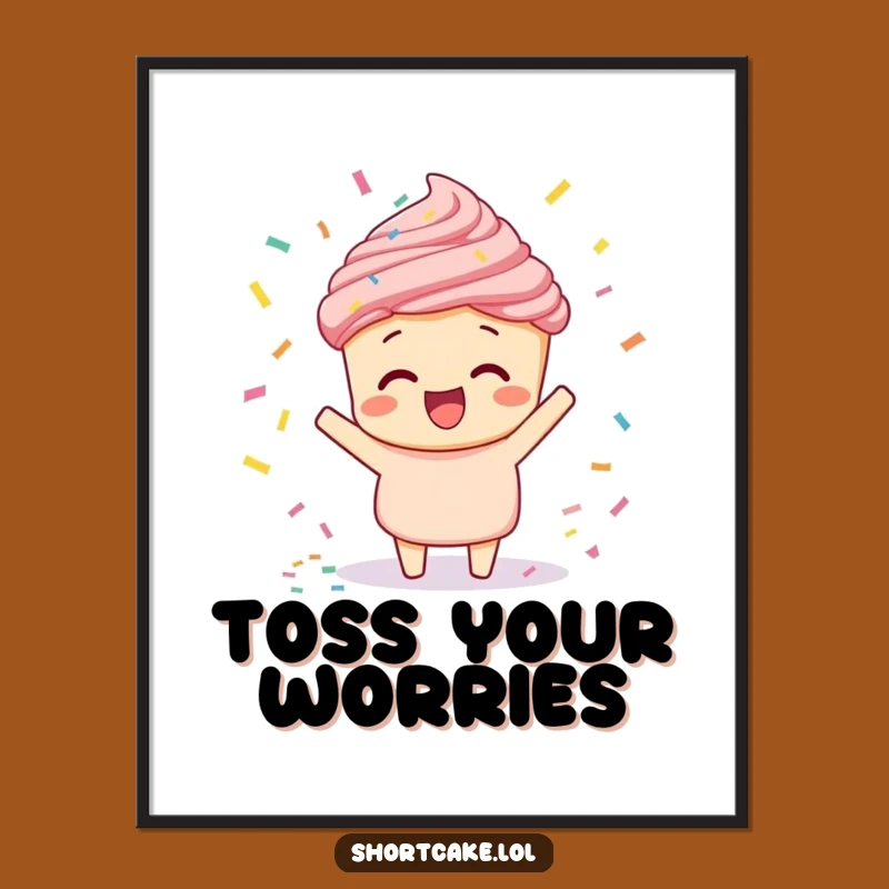 Funny Confetti Shortcake Poster: Celebrate Your Walls with This Funny Gift