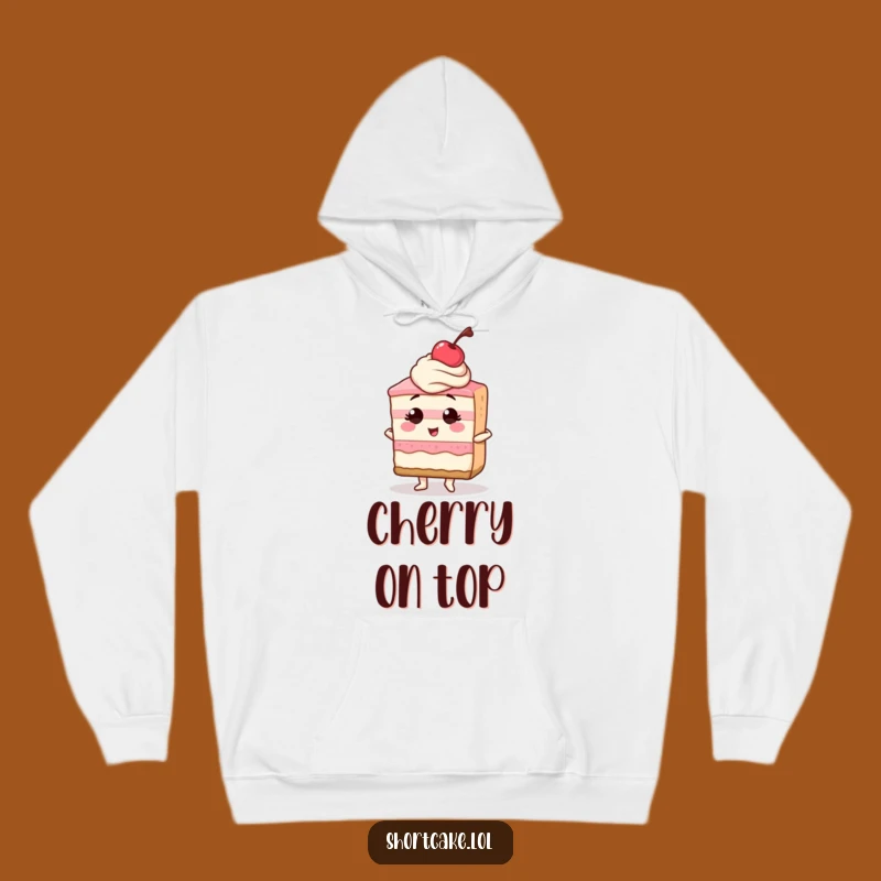 Funny Confident Shortcake Slice Cherry Hoodie - Cozy Swagger Style