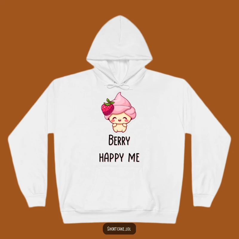 Cozy Funny Shortcake Hoodie: Happy Berry, Perfect Warm Humorous Gift for Treat Fans
